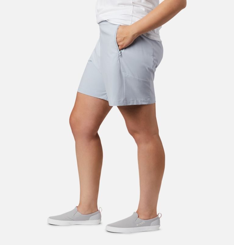 Women's Columbia PFG Tidal II Shorts Light Grey | Plus Size CA-S4C53